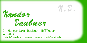 nandor daubner business card